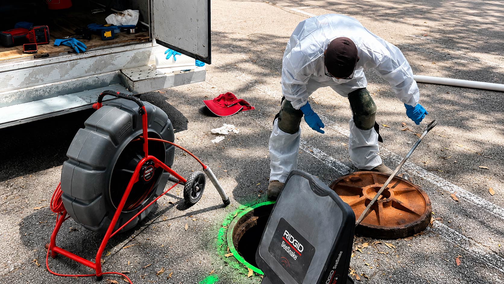 Sewer camera inspection